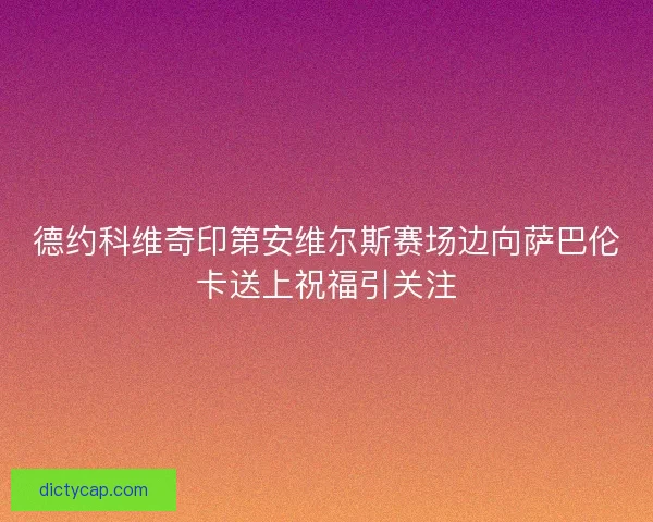 德约科维奇印第安维尔斯赛场边向萨巴伦卡送上祝福引关注